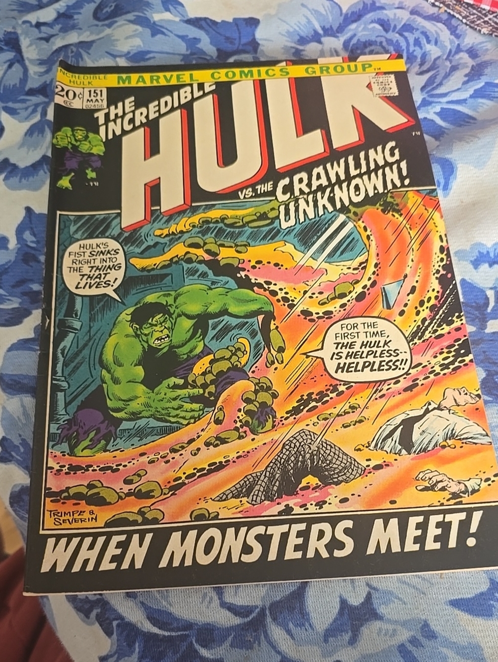 The Incredible Hulk 151 Vs The Crawling Unknown Bronze Age 1972